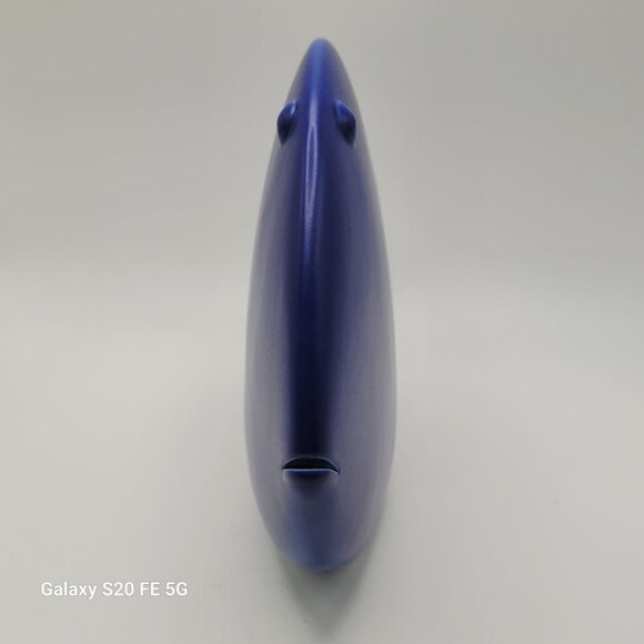 Contempory Ceramic Cobalt Blue Fish Statue - Picture 2 of 8